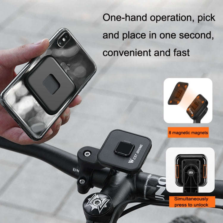 WEST BIKING YP0715060 Bicycle Strong Magnetic Attraction 360 Degree Rotating Navigation Phone Bra...