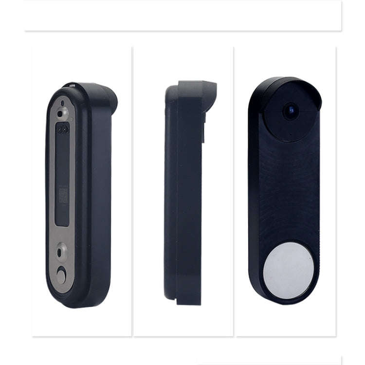 Doorbell Silicone Protective Cover for Google NEST HelloDoorbell Battery Version(Black)