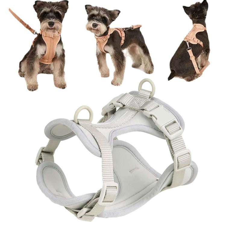 Pet PVC Strap Macaron Color Dog Chest Strap, Size: XS(Gray)