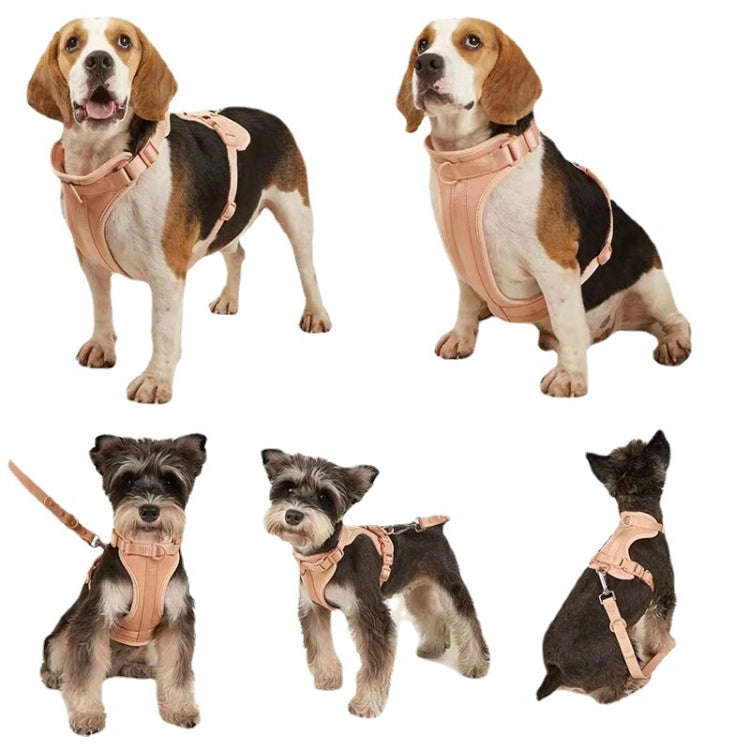 Pet PVC Strap Macaron Color Dog Chest Strap, Size: S(Blue)