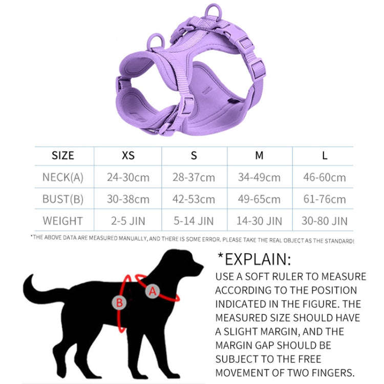 Pet PVC Strap Macaron Color Dog Chest Strap, Size: S(Blue)