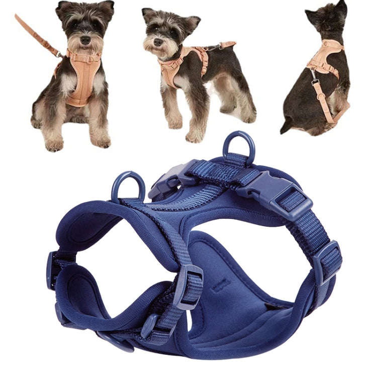 Pet PVC Strap Macaron Color Dog Chest Strap, Size: S(Blue)