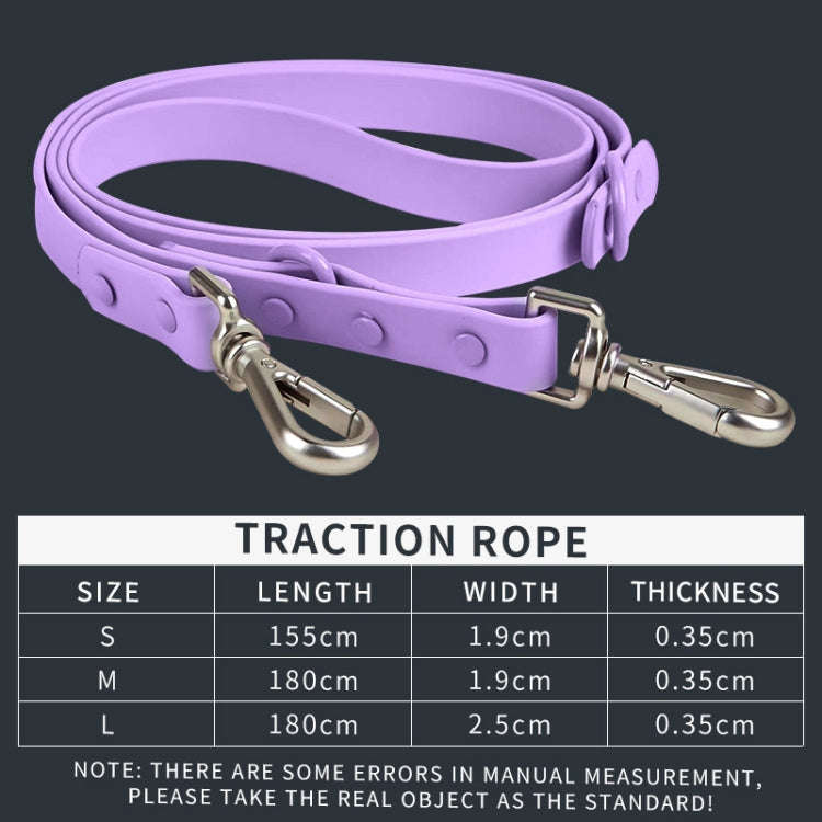 Pet PVC Leash Macaron Color Soft Dog Leash, Size: M(Yellow)