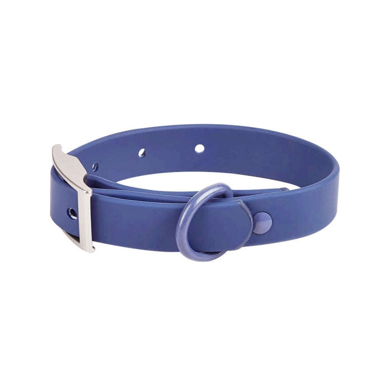 PVC Pet Loop Horsarine Dog Collar, Size: S(Blue)