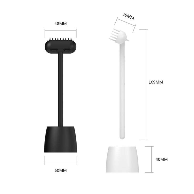 Pet Cat and Dog Supplies Long Handle Comb With Base(Green)