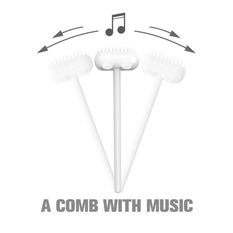 Pet Cat and Dog Supplies Long Handle Comb With Base(White)