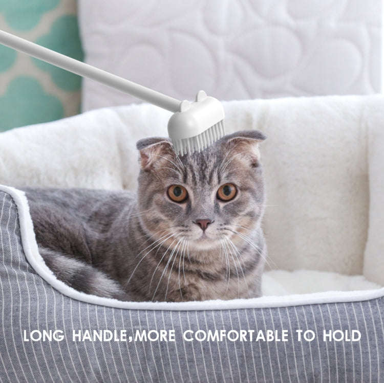 Pet Cat and Dog Supplies Long Handle Comb With Base(Pink)