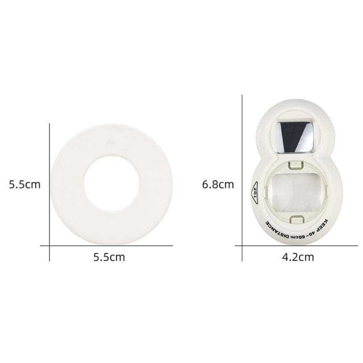 Mini Digital Camera Lens Selfie Mirror + Auxiliary Circle Set for FUJIFILM Instax Mini7+(Pink)