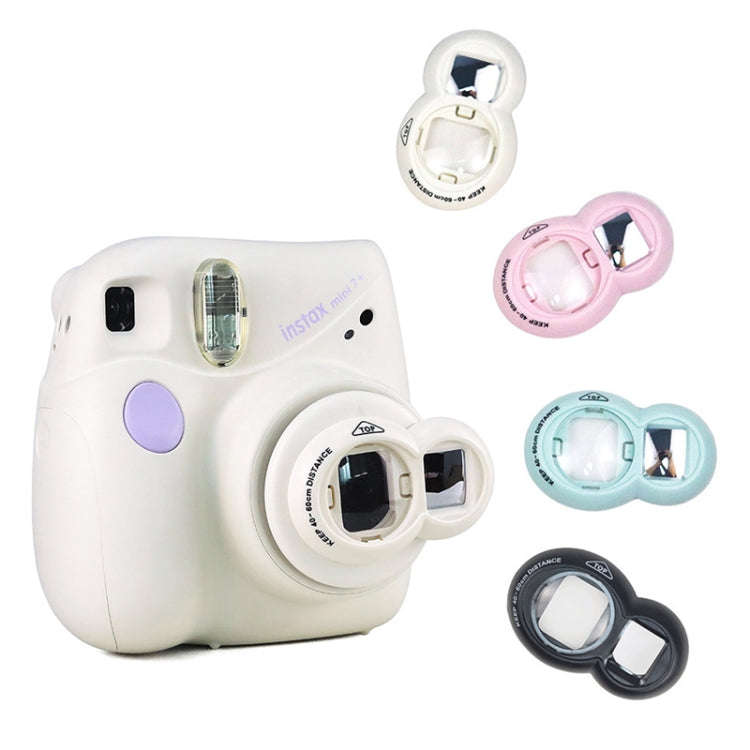 Mini Digital Camera Lens Selfie Mirror + Auxiliary Circle Set for FUJIFILM Instax Mini7+(White)