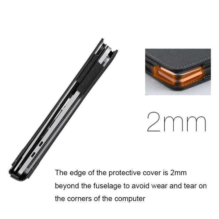 Laptop All-inclusive Anti-drop Protective Case For Microsoft Surface Laptop Studio(Vegan Leather-...