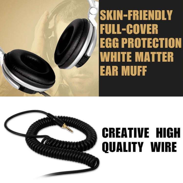 SENICC ST-80 Head-mounted HIFI Headset Spring Line Headset(Silver)
