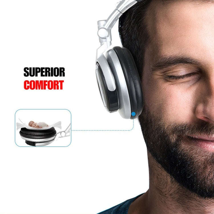 SENICC ST-80 Head-mounted HIFI Headset Spring Line Headset(Silver)
