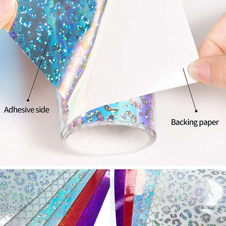 30.5cm x 50cm Gradient Self Adhesive Vinyl DIY Graphics for Home Window Decal Decor, Color: Blue ...