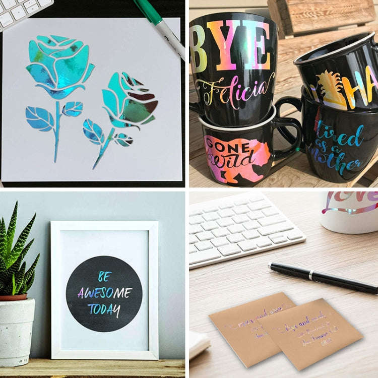 Candy -Colored Pharomsurium Self -Adhesive PVC Vinyl  Craft Sign Making, Size: 30 x 100cm(Blue Pu...