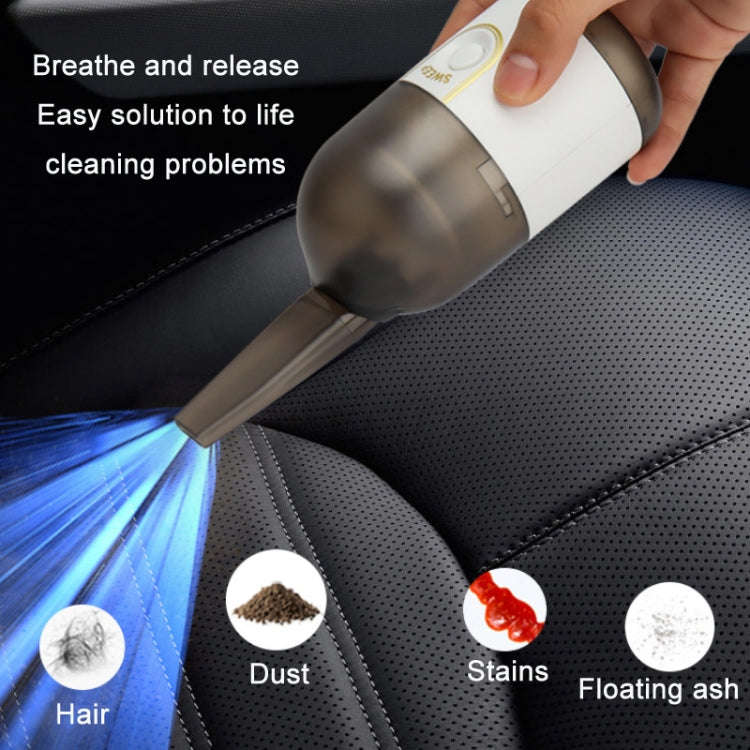Desktop Mini Rechargeable Handheld Vacuum Cleaner(White)