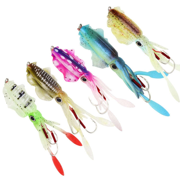 15cm 60g Sea Fishing Fake Bait Deep Sea Squid Soft Bait, Style: A1006 With Lead