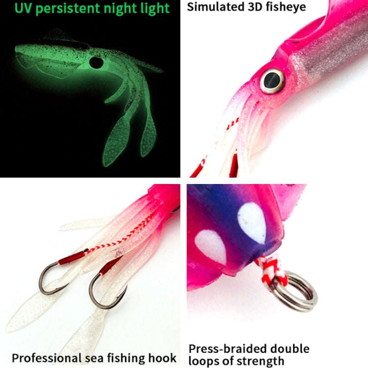 15cm 60g Sea Fishing Fake Bait Deep Sea Squid Soft Bait, Style: A1006 With Lead