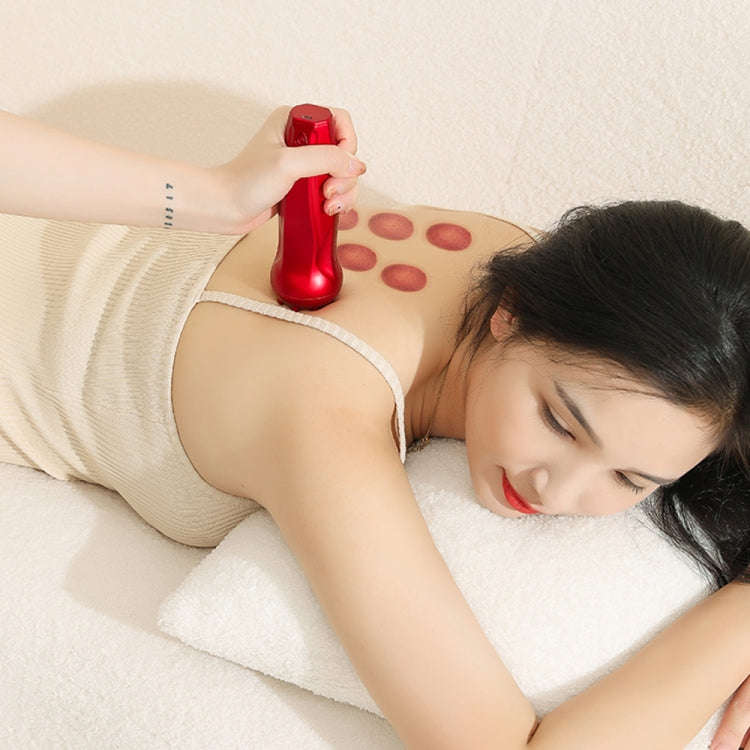 Electric Cupping Device Vacuum Scraping Instrument Charging Meridian Massage Device(Green)