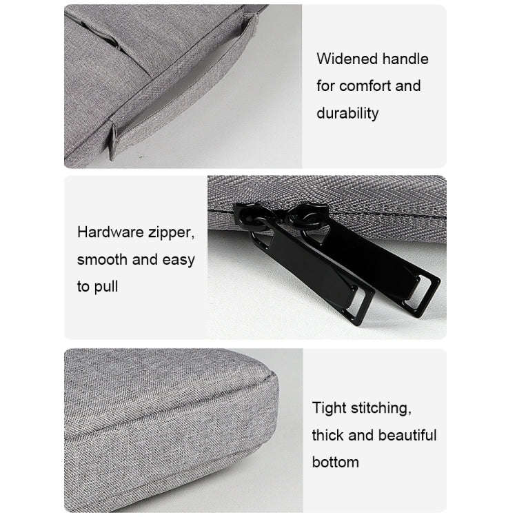 ST02 Large-capacity Waterproof Shock-absorbing Laptop Handbag, Size: 13.3 inches(Grey)