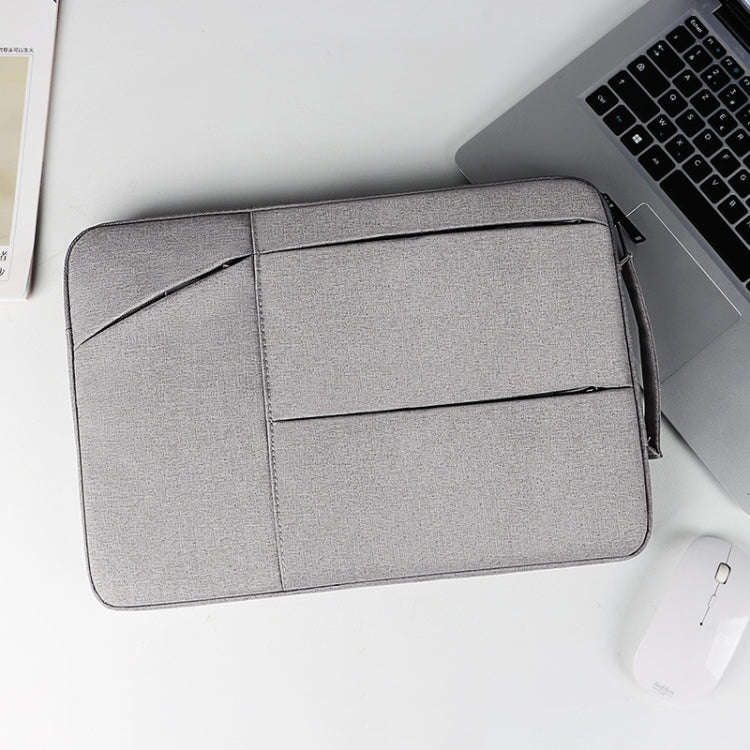 ST02 Large-capacity Waterproof Shock-absorbing Laptop Handbag, Size: 13.3 inches(Grey)