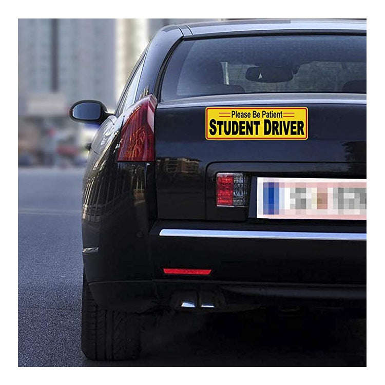 2 PCS STUDENT DRIVER Novice Car Sticker Magnetic Reflective Car Sticker 25 x 8 cm(Type B)