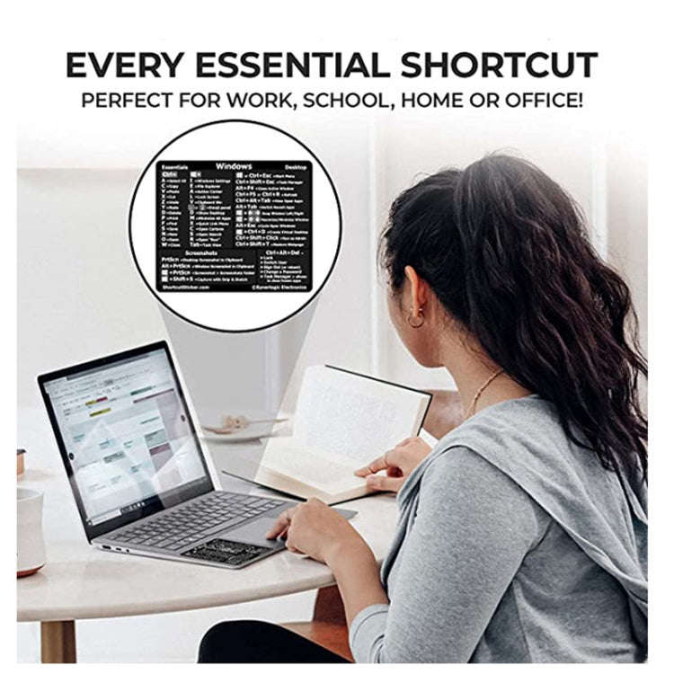 PC Reference Keyboard Shortcut Sticker Adhesive For PC Laptop Desktop(For Window)