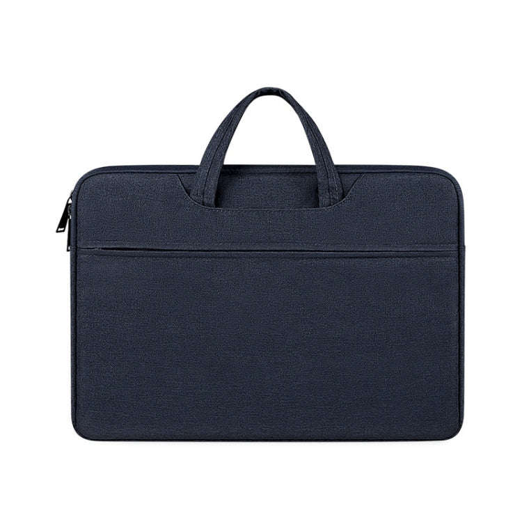 ST01 Large-Capacity Waterproof Shock-Absorbing Laptop Handbag, Size: 13.3 inches(Navy Blue)