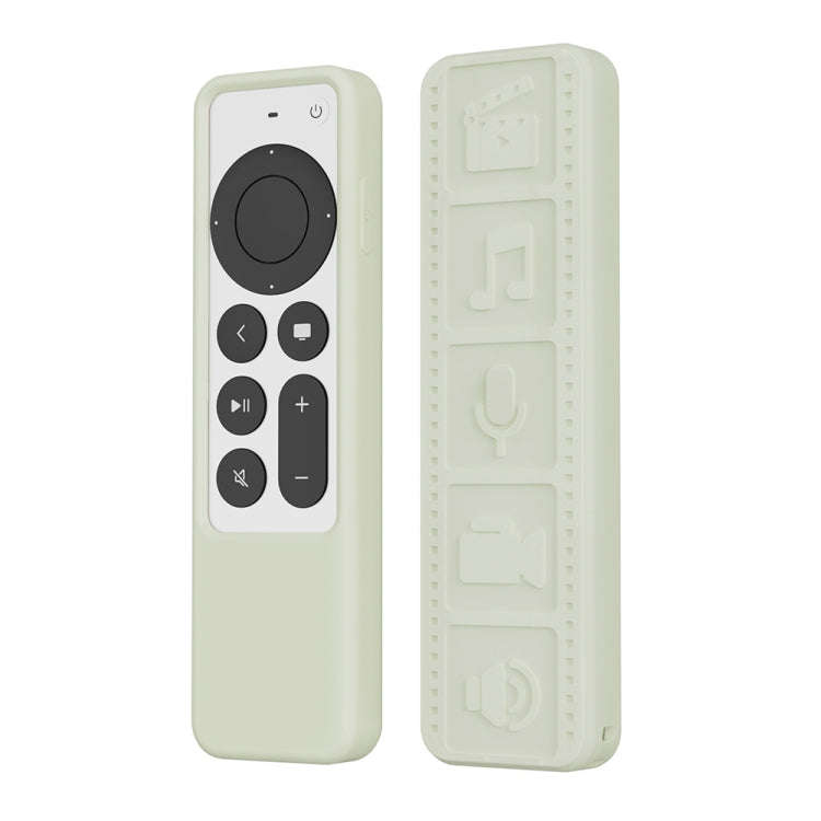 Silicone Remote Controller Waterproof Anti-Slip Protective Cover For Apple TV 4K 2021(Luminous Co...