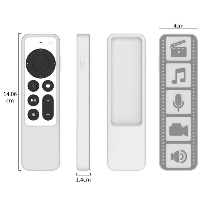 Silicone Remote Controller Waterproof Anti-Slip Protective Cover For Apple TV 4K 2021(Luminous Co...