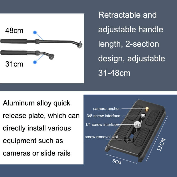 QingZhuangShiDai Q90 SLR Camera Tripod Shooting Bird Telephoto Damping Handle Gimbal