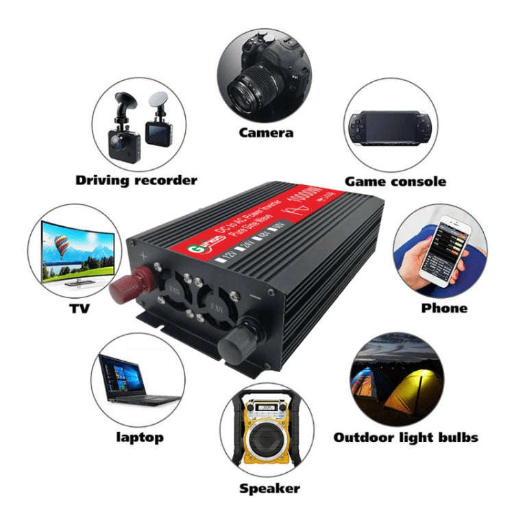 Gurxun HZ1500-10000 Sine Wave 10000W Inverter Power Converter, Specification: 60V To 220V