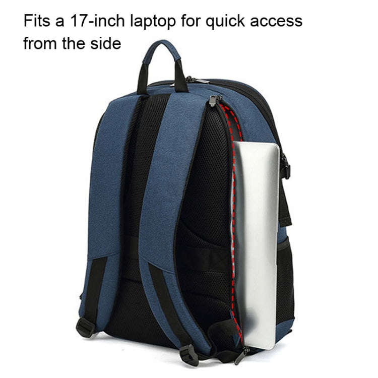 TONO LED Light SLR Digital Camera Backpack With USB Port(Grey)