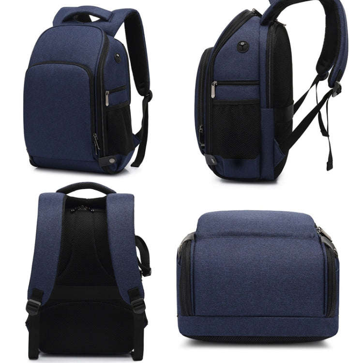 Cationic SLR Backpack Waterproof Photography Backpack with Headphone Cable Hole(Blue)