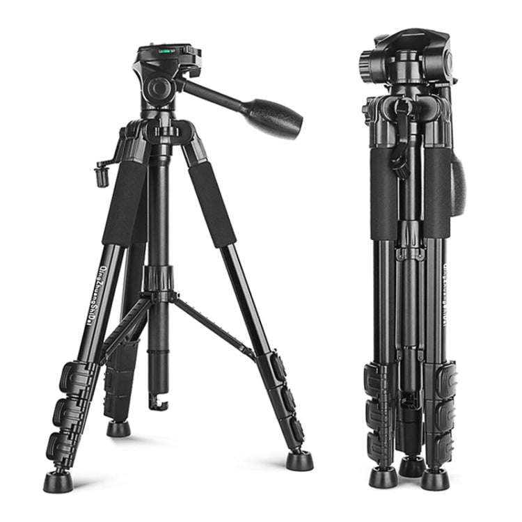 QingZhuangShiDai Q111 Aluminum Alloy Mobile Phone Camera Photography Tripod(Black)
