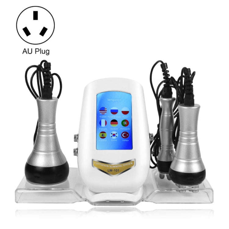 3-in-1 40K Ultrasonic Fat Blasting Device  Radio Frequency Beauty Device Metal Handle(AU Plug)