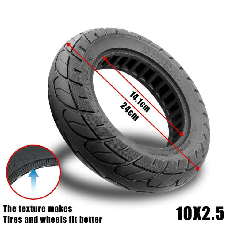 X0375 Electric Scooter 10 inch Explosion-proof Rubber Tire For Ninebot Max G30(Black)