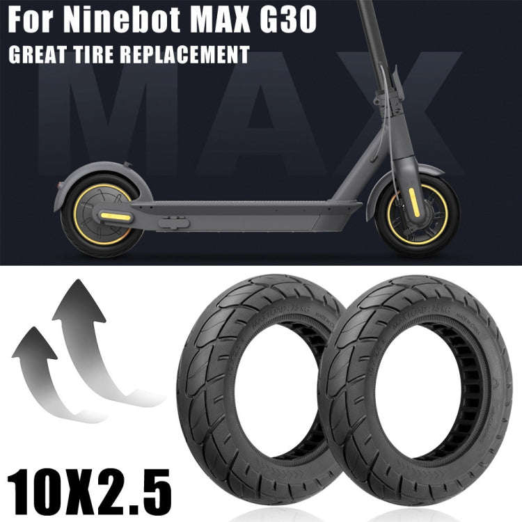 X0375 Electric Scooter 10 inch Explosion-proof Rubber Tire For Ninebot Max G30(Black)
