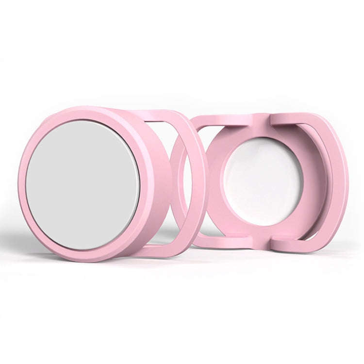 2 PCS  Anti-Lost Tracker Silicone Case for AirTag,Size:  24mm(Pink+White)