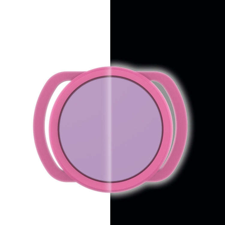 2 PCS  Anti-Lost Tracker Silicone Case for AirTag,Size:  24mm(Luminous Pink +Purple)