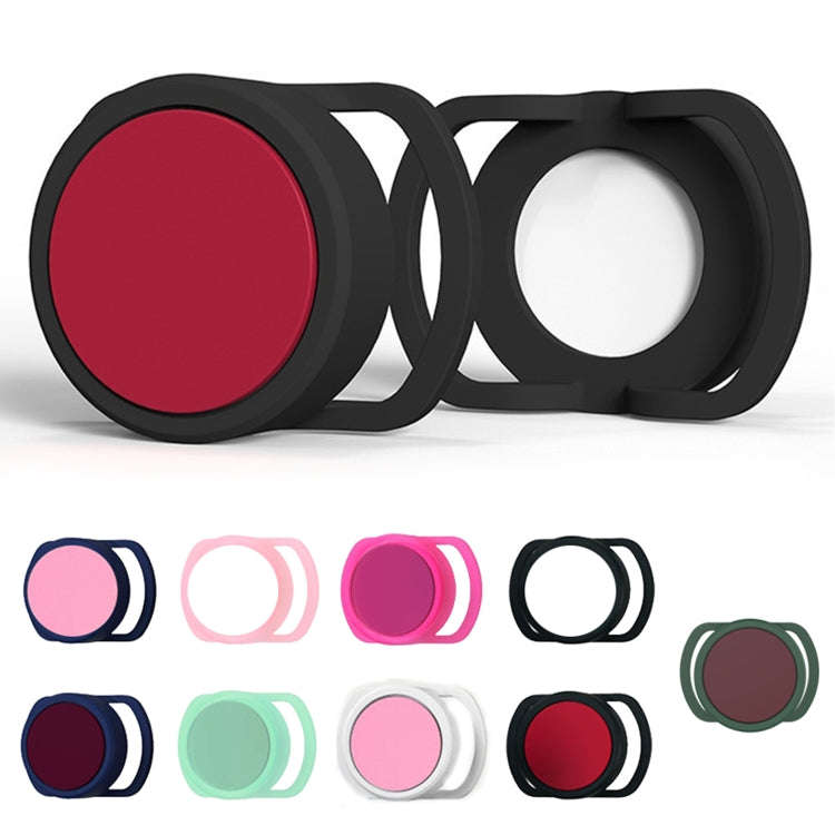 2 PCS  Anti-Lost Tracker Silicone Case for AirTag,Size:  24mm(Pink+White)