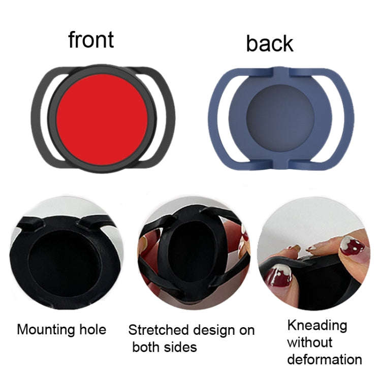 2 PCS  Anti-Lost Tracker Silicone Case for AirTag,Size:  24mm(Pink+White)