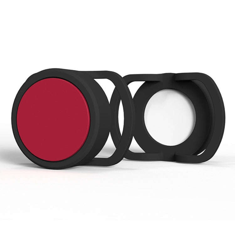 2 PCS  Anti-Lost Tracker Silicone Case for AirTag,Size:  30mm(Black+Red)