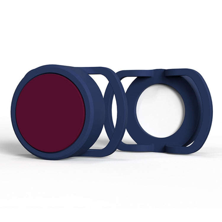 2 PCS  Anti-Lost Tracker Silicone Case for AirTag,Size:  35mm(Midnight Blue+Wine Red)