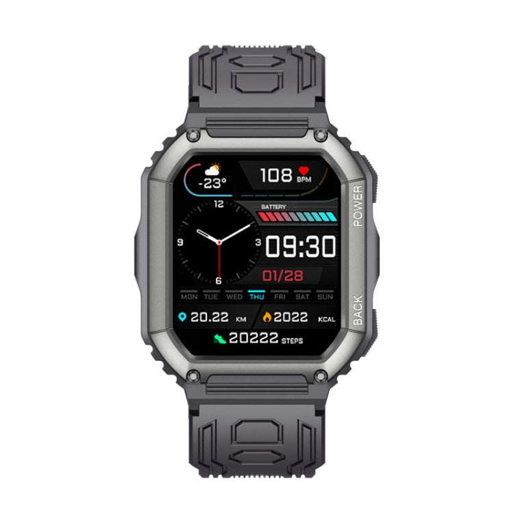 KR06 1.8 Inch Heart Rate Blood Pressure Monitoring Smart Calling Watch(Black)