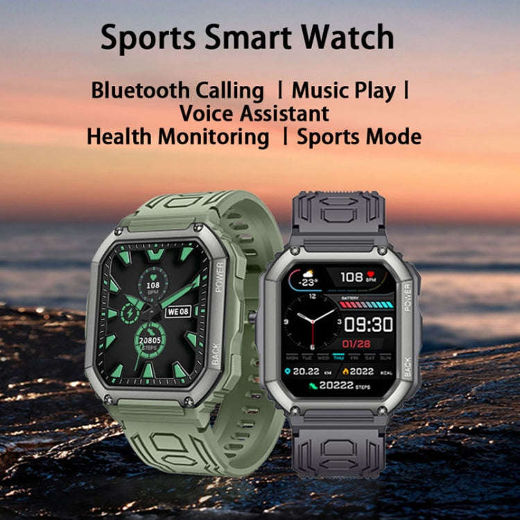 KR06 1.8 Inch Heart Rate Blood Pressure Monitoring Smart Calling Watch(Green)