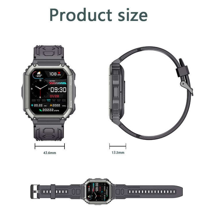 KR06 1.8 Inch Heart Rate Blood Pressure Monitoring Smart Calling Watch(Green)