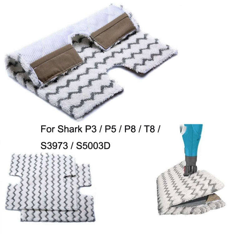 2PCS Steam Mop H Type Wiper For Shark P3 / P5 / P8 / T8 / S3973 / S5003D(Gray Black)