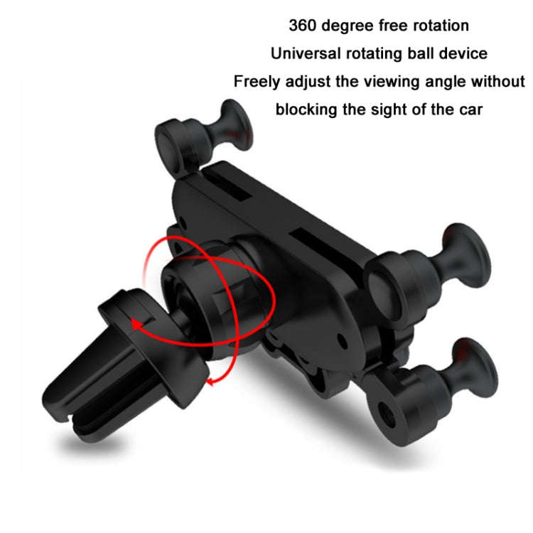 KM-20 Car Universal Air Outlet Gravity Mobile Phone Holder(Black)