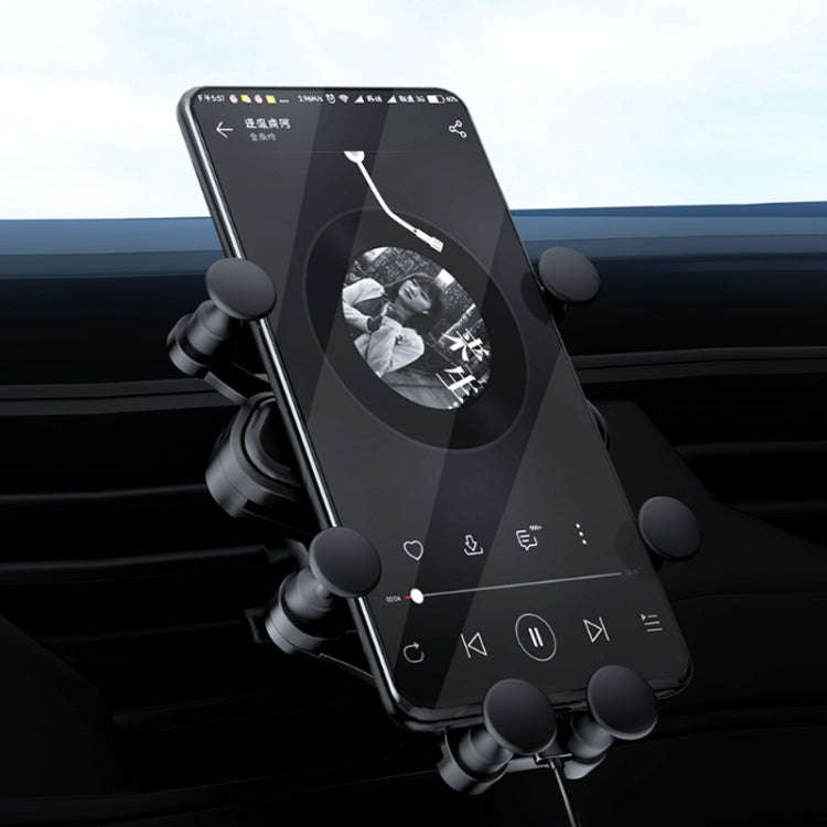 KM-20 Car Universal Air Outlet Gravity Mobile Phone Holder(Black)