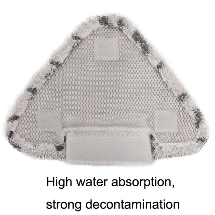 2PCS Steam Mop Triangular Cleaning Cloth For Shark P3 / P5 / P8 / T8(Gray Black)